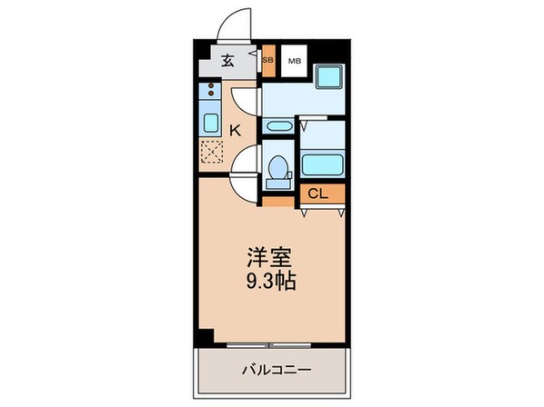 ﾍﾞｲｻｲﾄﾞﾊﾟｰｸOSAKAﾉｰｽﾚｼﾞﾃﾞﾝｽの物件間取画像